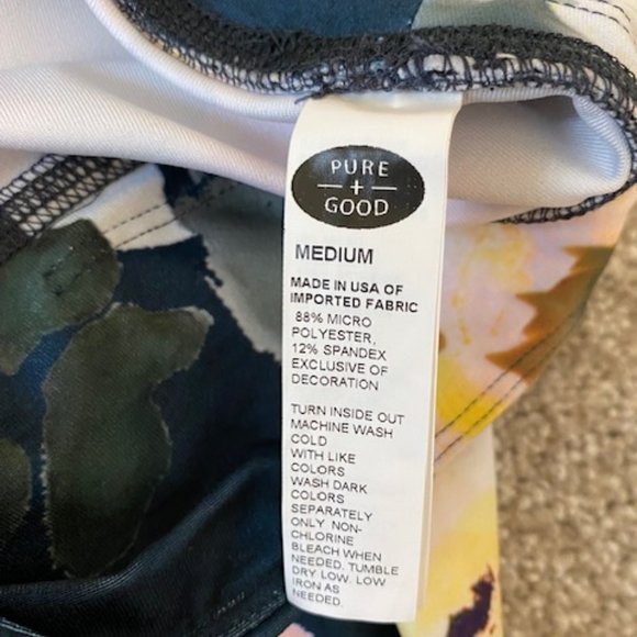 Pure & Good for Anthropologie Navy Floral Leggings in Medium - Picture 3 of 5